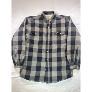 Red Head Brand Co. Plaid Flannel Cotton Long Sleeve Shirt Black Brown Size Large